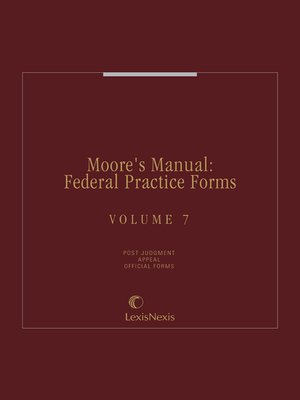 cover image of Moore's Manual: Federal Practice Forms